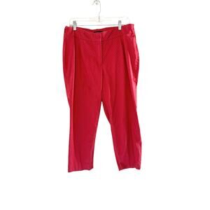 Talbots Pink Polka Dot Work Office Business Career Heritage Ankle Pants Size 14W